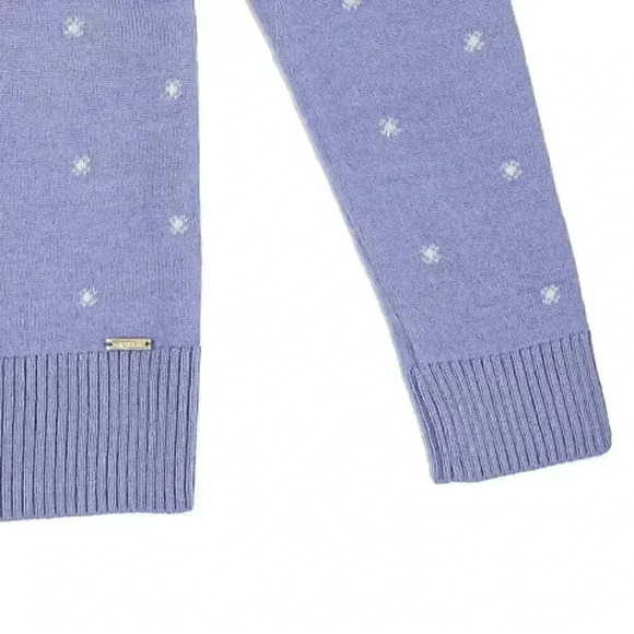 Vintage Counting Sheep Purple Knitted Sweater Small Long Sleeve Crew Neck Top - Picture 5 of 5